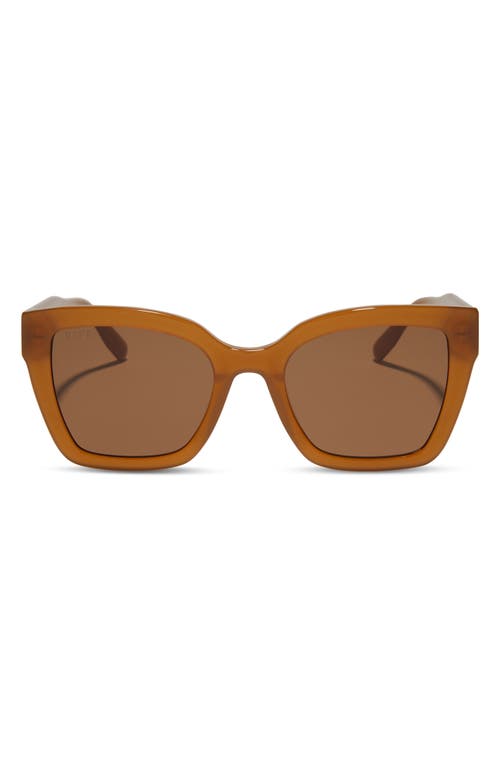 Rhys 51mm Polarized Rectangular Sunglasses in Brown