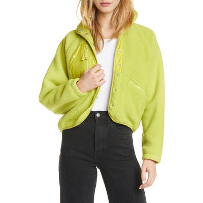 Free People Fp Movement Hit The Slopes Fleece Jacket, Green
