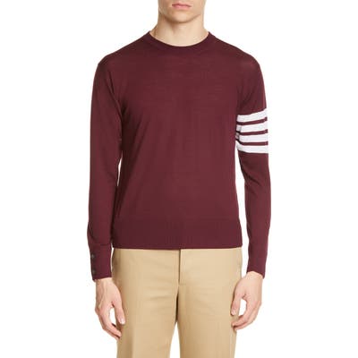 Thom Browne Merino Wool Pullover, Burgundy
