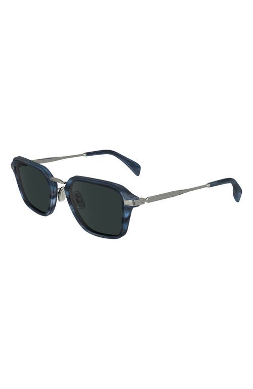 Paul Smith Kramer 52mm Rectangular Sunglasses In Striped Blue