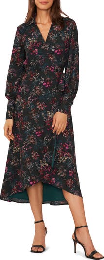 Halogen long best sale sleeve midi shirtdress