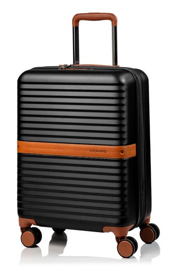 Champs Vintage Ii 20-inch Hardside Spinner Carry-on In Black
