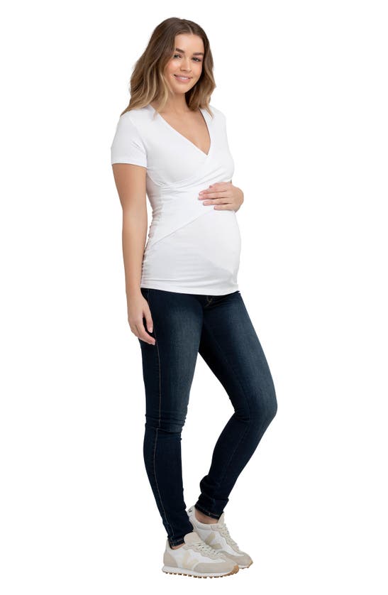 Shop Ripe Maternity Embrace Maternity/nursing T-shirt In White