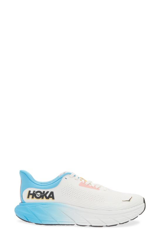 Shop Hoka Arahi 7 Running Shoe In Blanc De Blanc / Swim Day