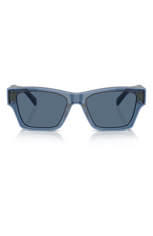 Tory Burch 53mm Rectangular Sunglasses in Dark Blue at Nordstrom