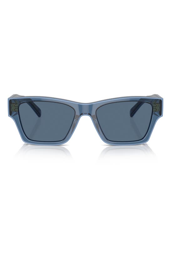 Tory Burch 53mm Rectangular Sunglasses In Dark Blue