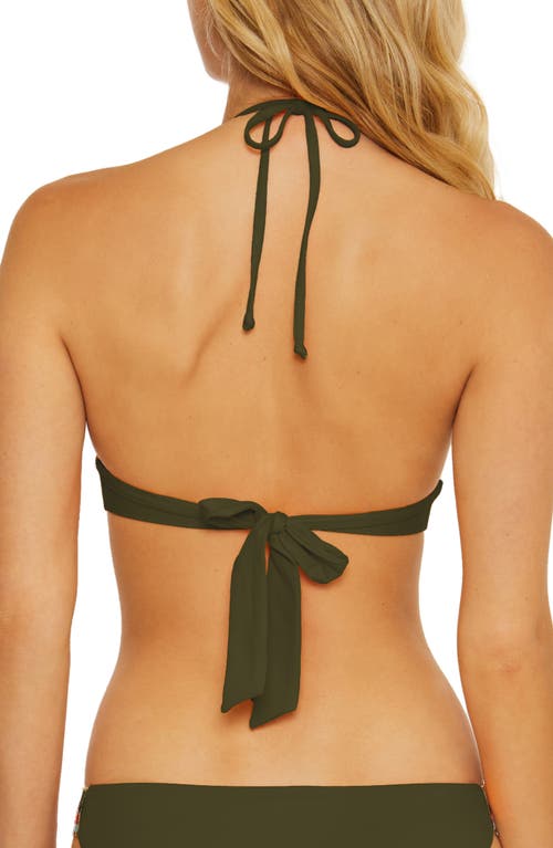 Becca Delilah Triangle Bikini Top In Bay Leaf