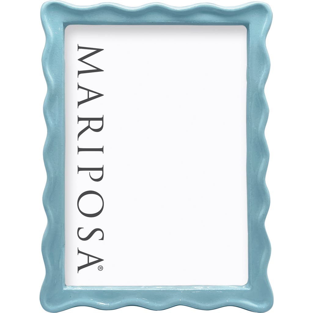 Shop Mariposa Wavy Picture Frame In Blue/green