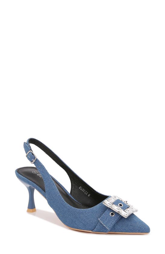 Shop Berness Elodie Slingback Pump In Denim