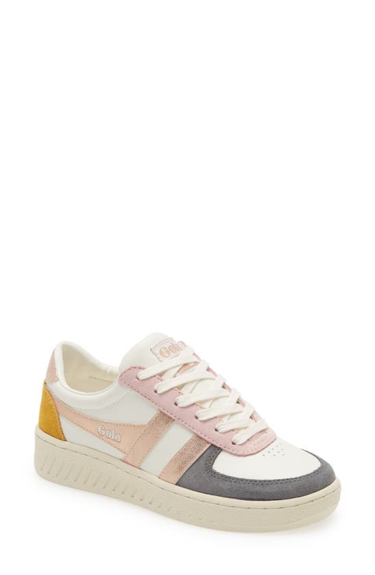 Gola Classics Grandslam Quadrant Sneaker In Off White/ Ash/ Rose Gold ...