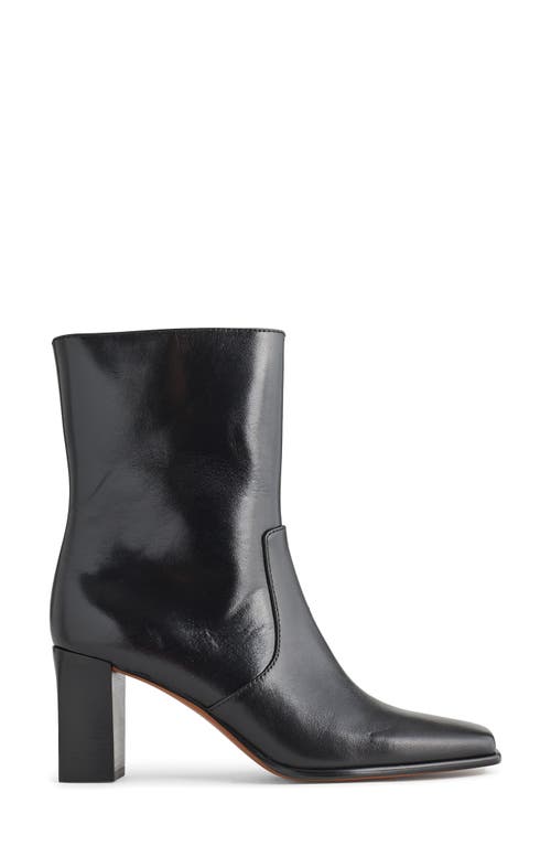 Shop Madewell Septime Square Toe Bootie In True Black