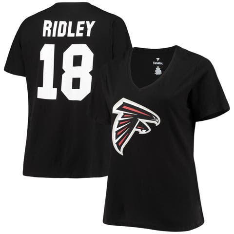 Men's Majestic Threads Calvin Ridley Cream/Black Atlanta Falcons Vintage Player Name & Number Raglan 3/4-Sleeve T-Shirt