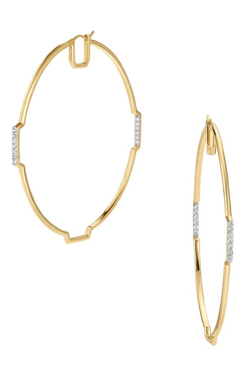 Shop Cast Issa Rae X  The Braeve Lab-grown Diamond Hoop Earrings In Gold