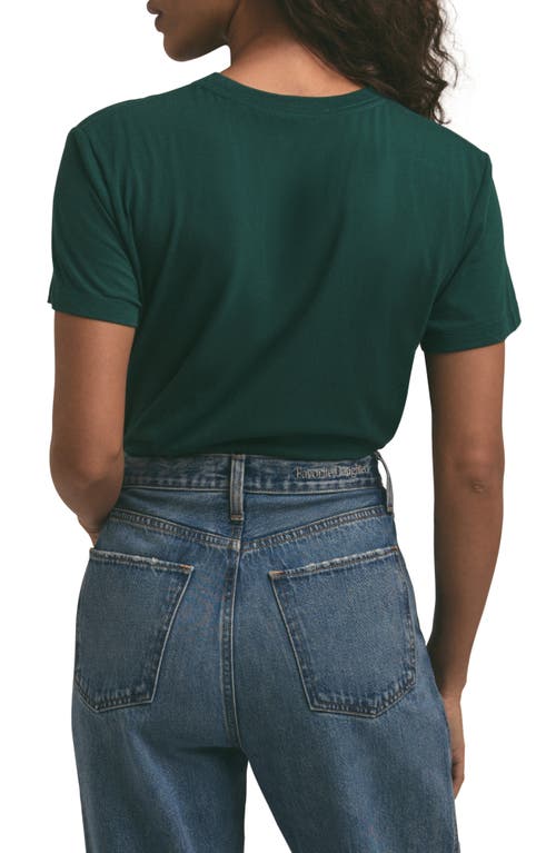 Favorite Daughter Cropped Collegiate Tee In Juniper