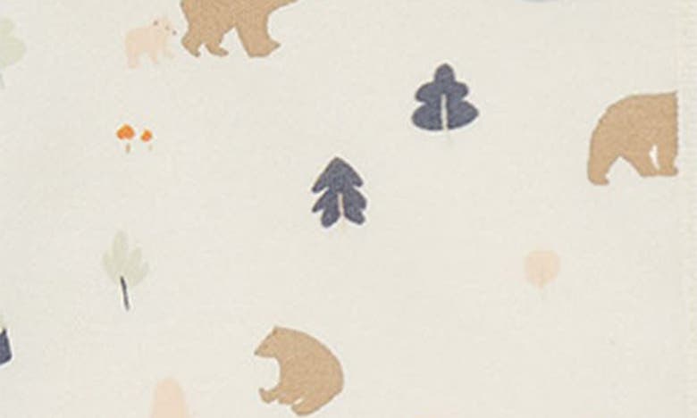 Mori Clever Zip Bear Print Fitted One-piece Pajamas In Bear Print