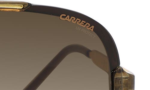Carrera Eyewear 64mm Gradient Oversize Aviator Sunglasses In Brown/brown Sf