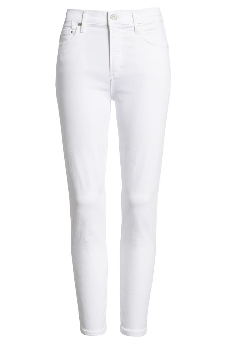 Citizens Of Humanity Rocket High Waist Crop Skinny Jeans Sculpt White Nordstrom