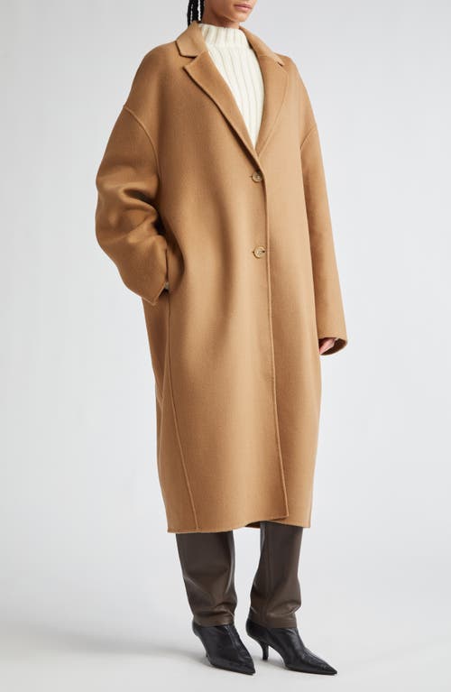 Totême Toteme Double Face Wool Cocoon Coat In Camel