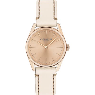 Coach Modern Luxury Leather Strap Watch, 2m