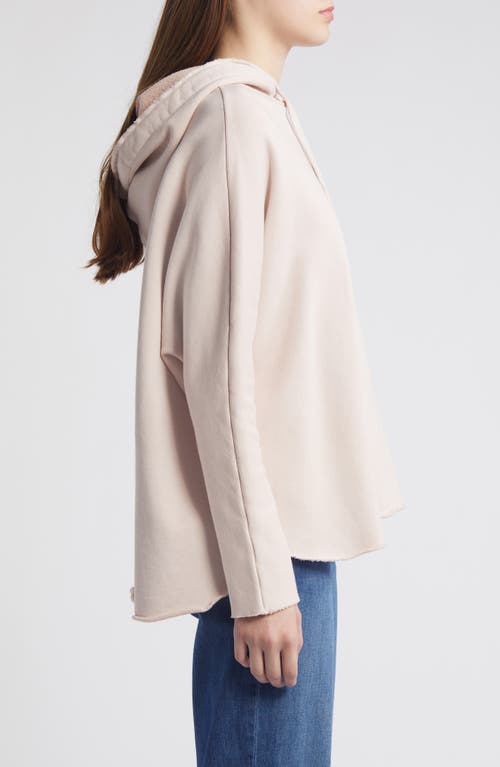 Frank & Eileen Kane Capelet Hoodie Heather White Melange In Almond