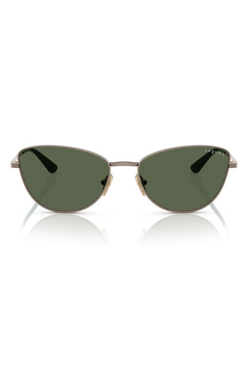 Vogue 56mm Polarized Butterfly Sunglasses In Lite Brown