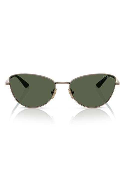 VOGUE 56mm Polarized Butterfly Sunglasses in Lite Brown 