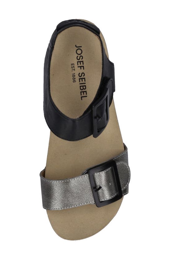 Josef Seibel Quinn 02 Wedge Sandal In Basalt