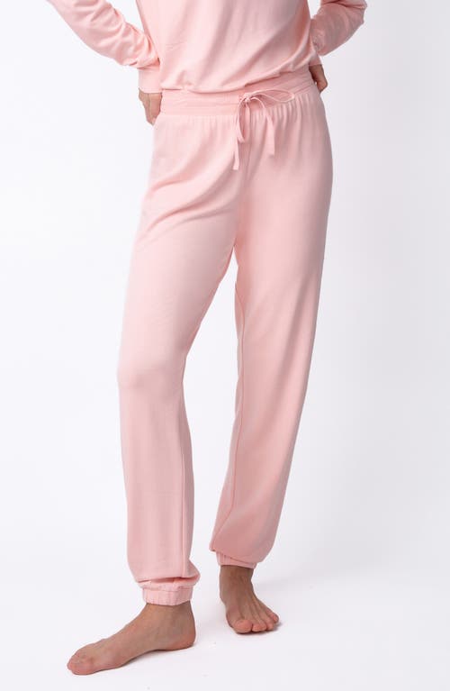 PJ Salvage Baja Babe Fleece Lounge Joggers Peach Dream at Nordstrom,