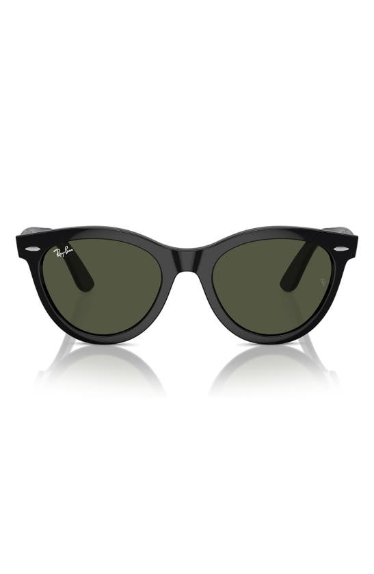 Shop Ray Ban Ray-ban Wayfarer Way 54mm Oval Sunglasses In Black