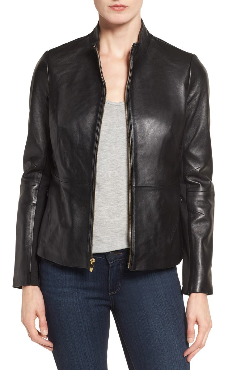 Lambskin Leather Scuba Jacket