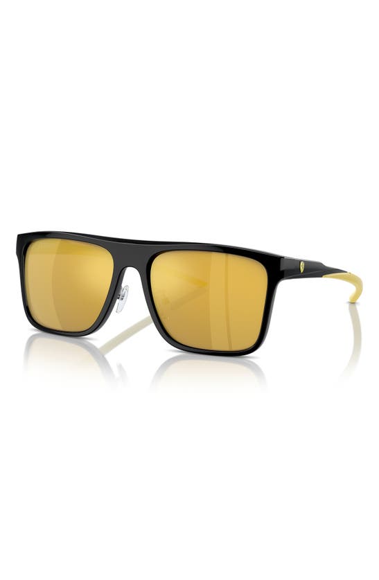 Shop Scuderia Ferrari 58mm Square Sunglasses In Black