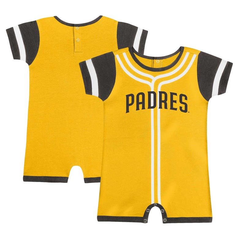 Outerstuff Babies' Infant Fanatics Branded Gold San Diego Padres Fast Pitch Romper