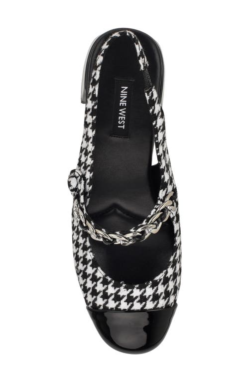 Shop Nine West Geko Mary Jane Cap Toe Pump In Black/white