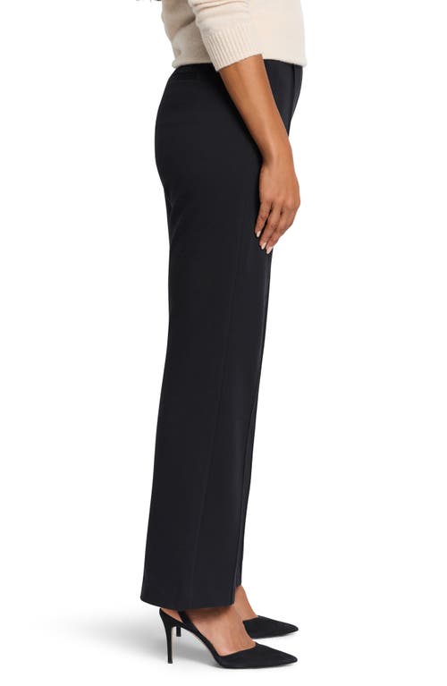 Shop Nic + Zoe Nic+zoe Seamed Pull-on Wide Leg Knit Pants In Black Onyx