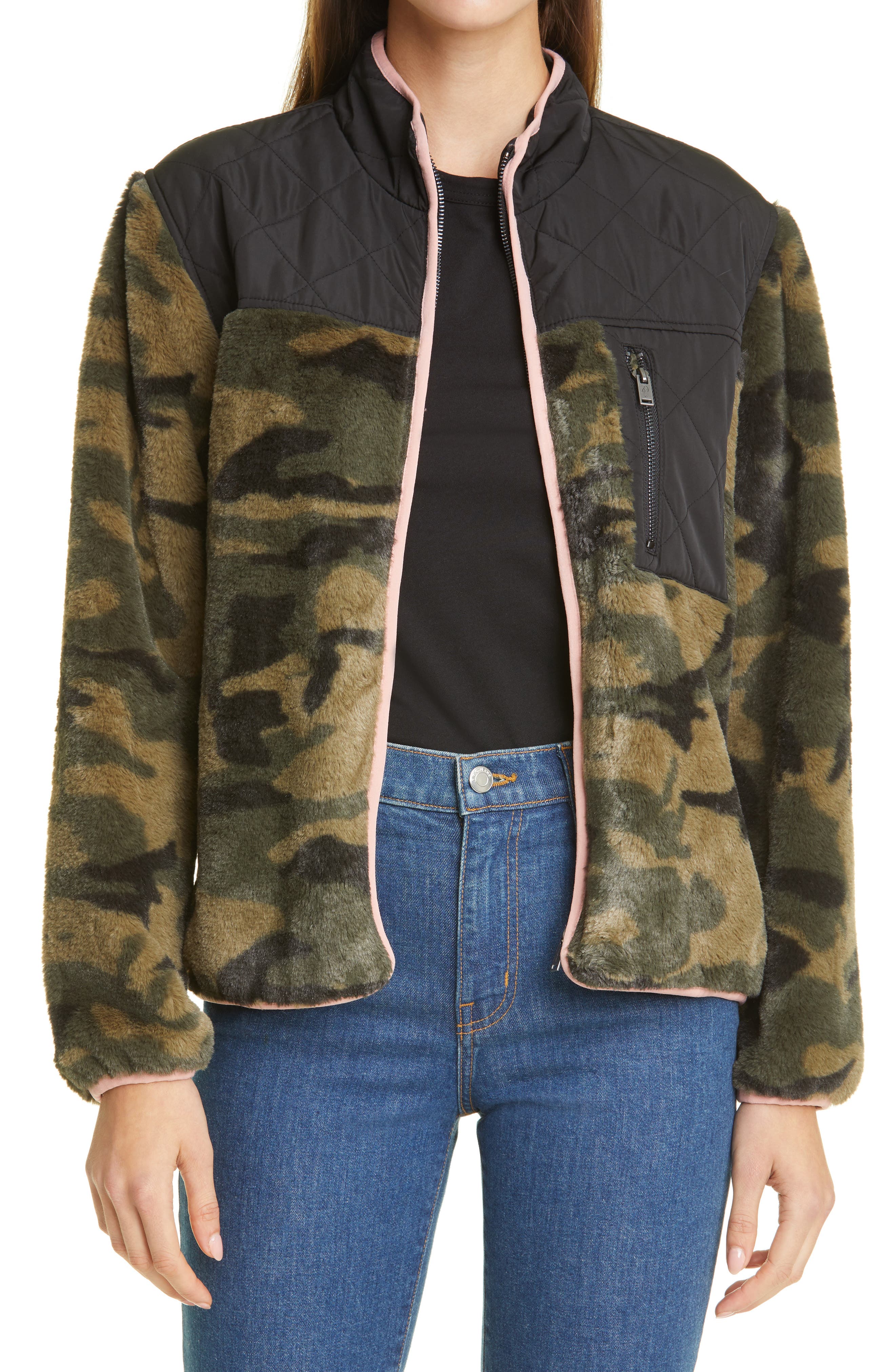 camo fuzzy jacket