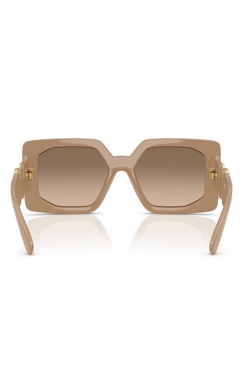 Versace 55mm Square Sunglasses In Beige