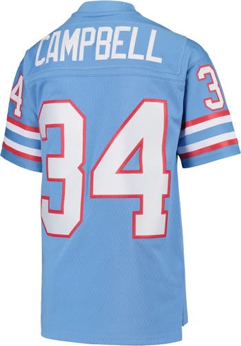 Mitchell & Ness Men's Earl Campbell Light Blue, Red Houston Oilers