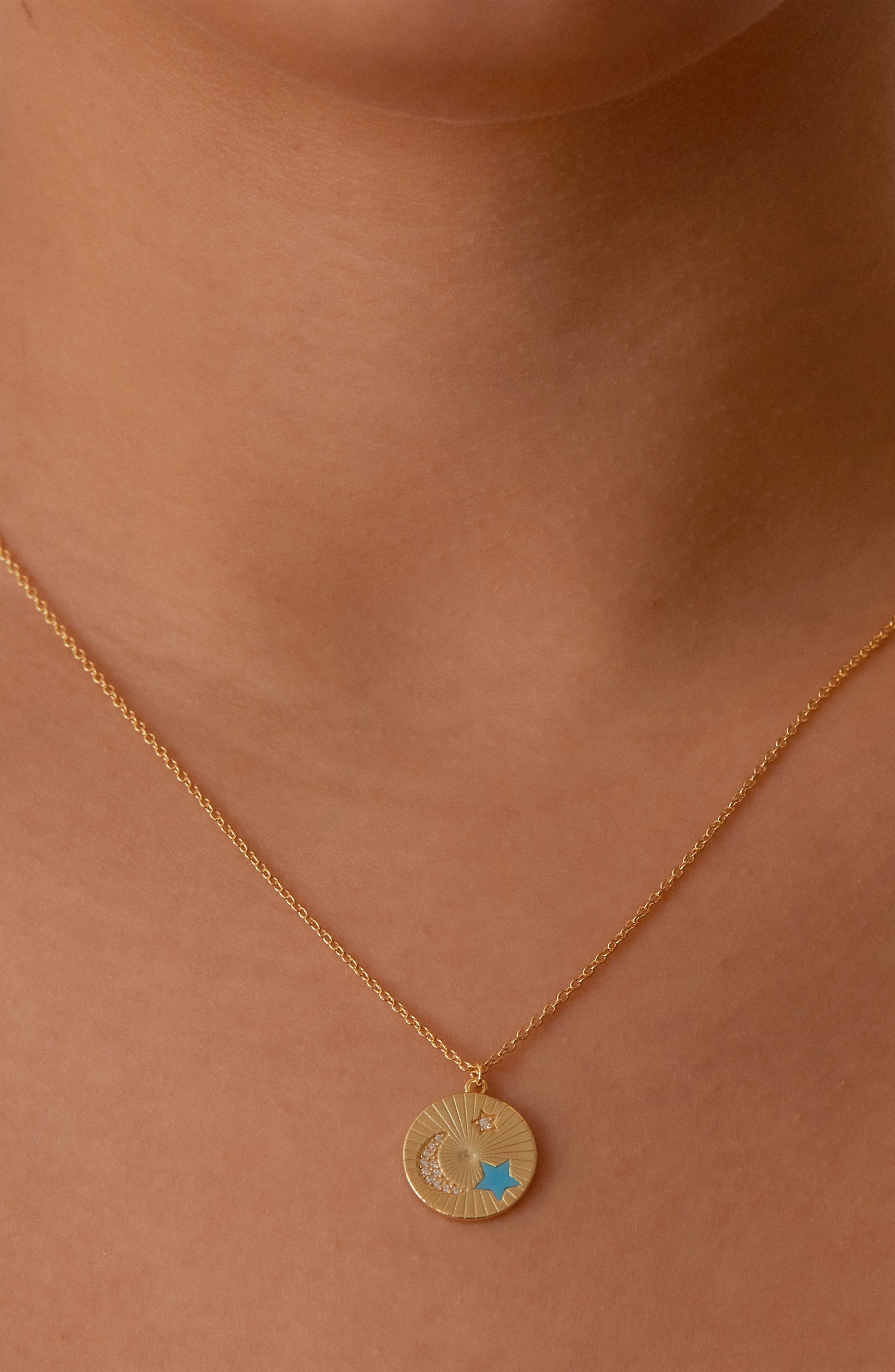 Argento Vivo Sterling Silver Moon Star 