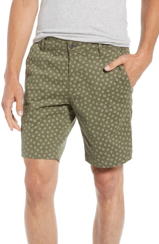 Shop Ag Flora Print Slim Fit Shorts In Flora Canyon Moss