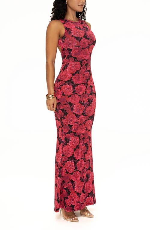 JLUXLABEL JLUXLABEL FRONT & CENTER FLORAL KNIT MAXI DRESS