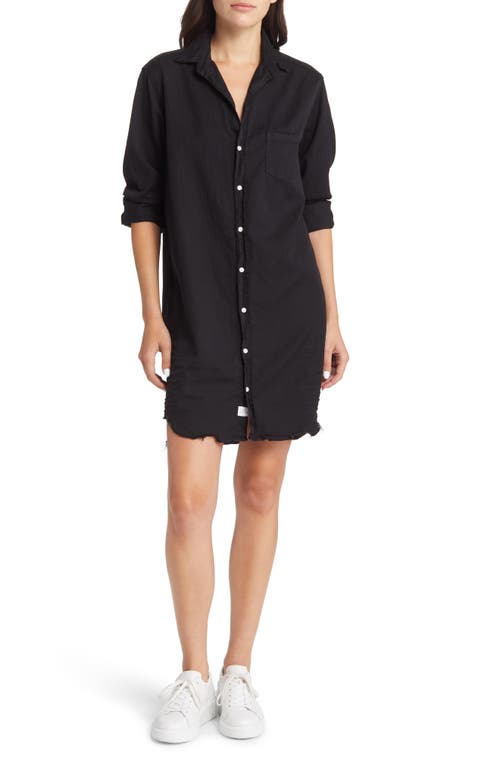 Mary Classic Long Sleeve Shirtdress in Black
