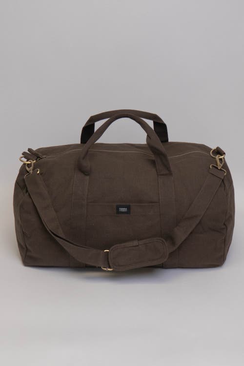 Shop Terra Thread Organic Cotton Duffle Bag In Chestnut Brown