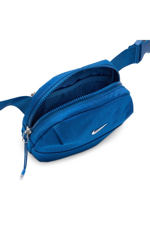 Shop Nike Aura Belt Bag In Court Blue/blue/matte Silver