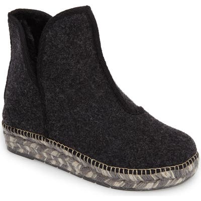 Toni Pons Espadrille Platform Bootie With Faux Fur Lining