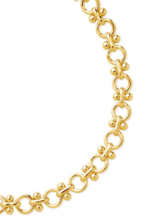 Sterling Forever Nadia Chain Anklet In Gold