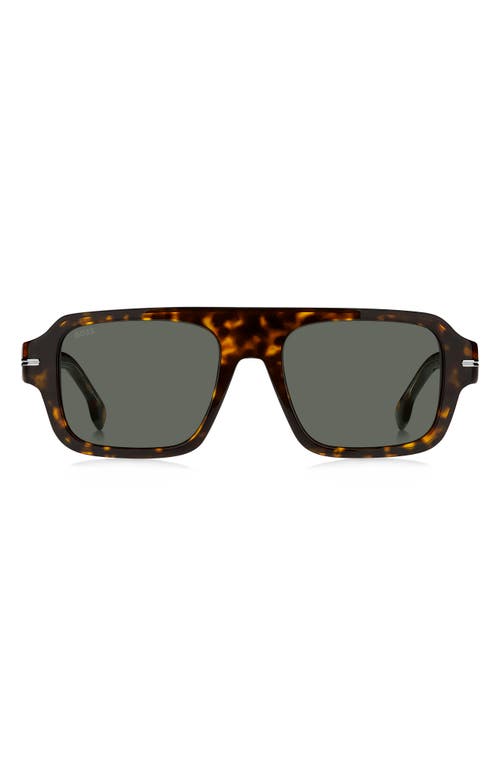 BOSS 53mm Flat Top Sunglasses in Havana at Nordstrom