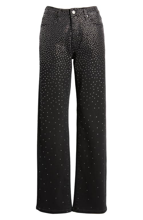 Shop Ptcl Star High Waist Wide Leg Jeans In Black