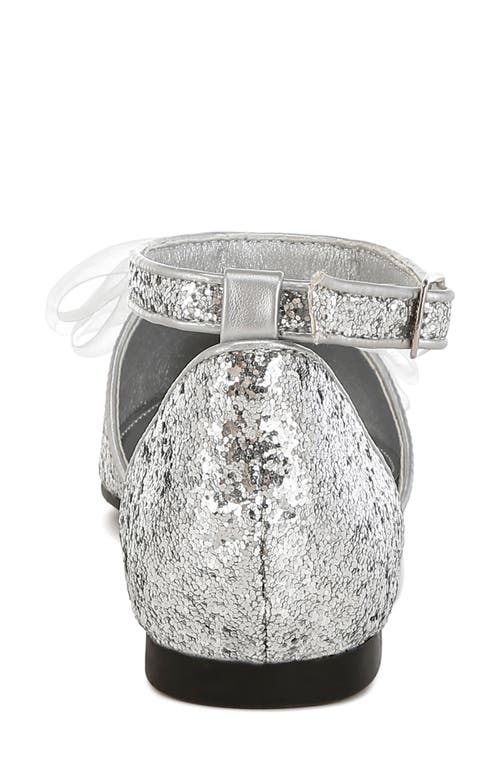 Rag & Co Valleta Bow Flat In Silver