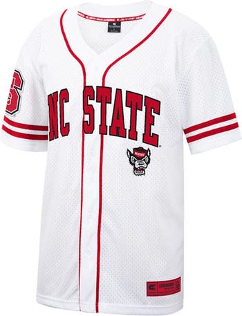COLOSSEUM Men's Colosseum White NC State Wolfpack Free Spirited Mesh  Button-Up Baseball Jersey