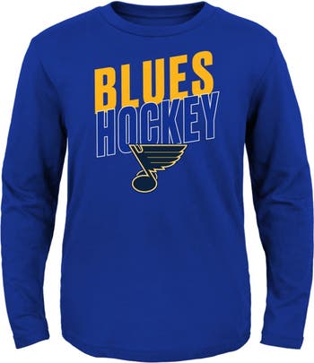 Outerstuff Youth Blue St. Louis Blues Showtime Long Sleeve T-Shirt Size: Large